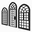 arch windows doors set 3D model