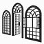 arch windows doors set 3D model