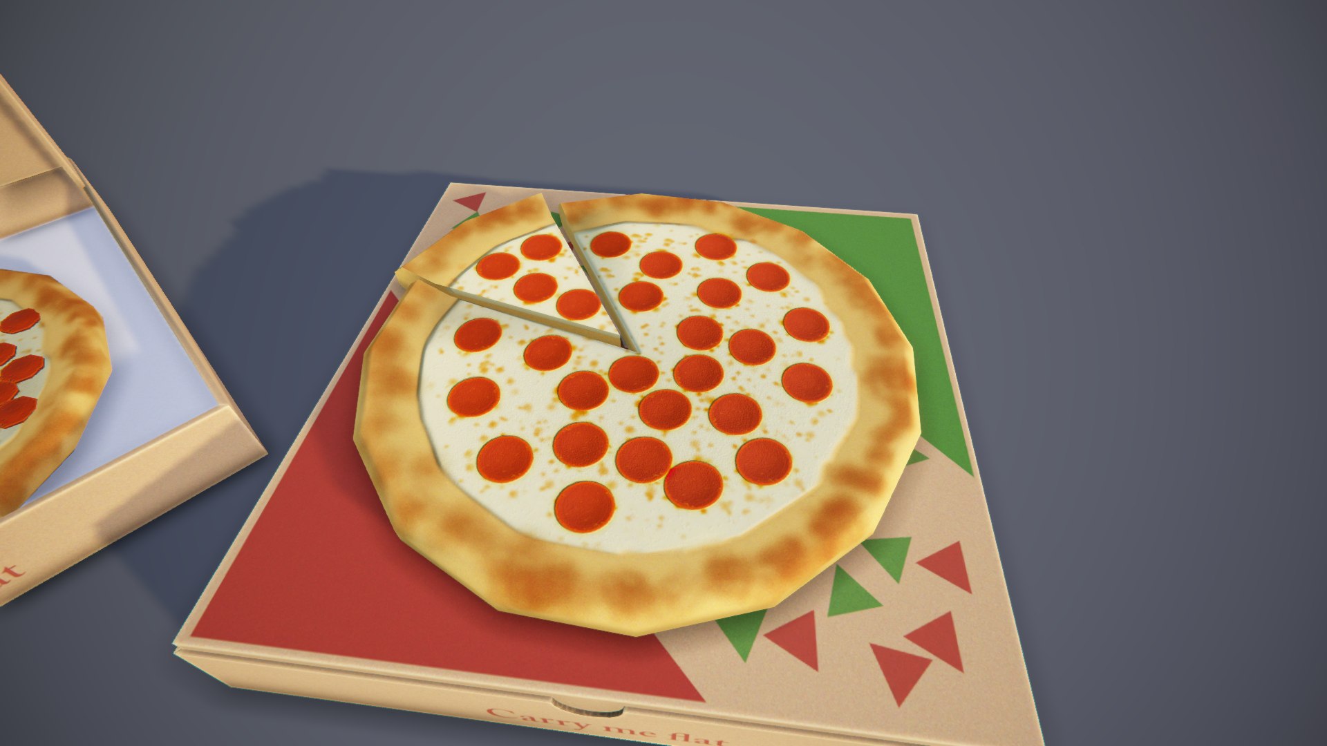 3D Open Pizza Box with Handle - TurboSquid 2086149