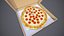 Pizza e Caixa Low Poly