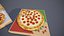 Pizza e Caixa Low Poly