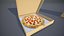 Pizza e Caixa Low Poly