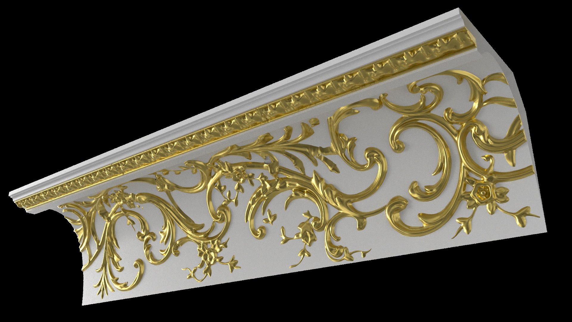 Patterned Cornice Gypsum Plaster-120v 3D Model - TurboSquid 1976385