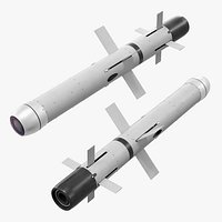 Spike MR-LR Tactical Missile with Control Fins