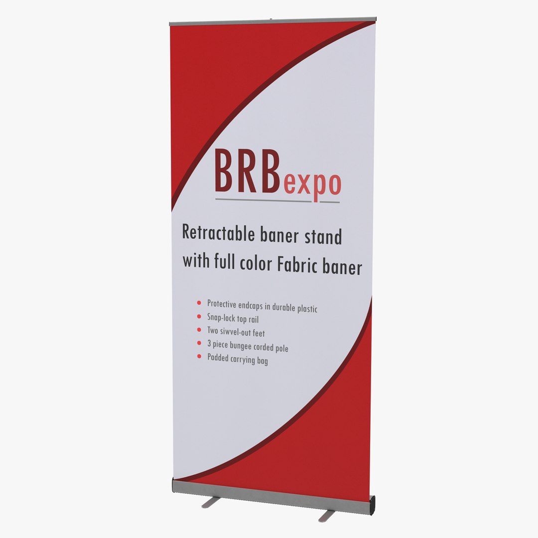 Banner Stand 2 3D model preview