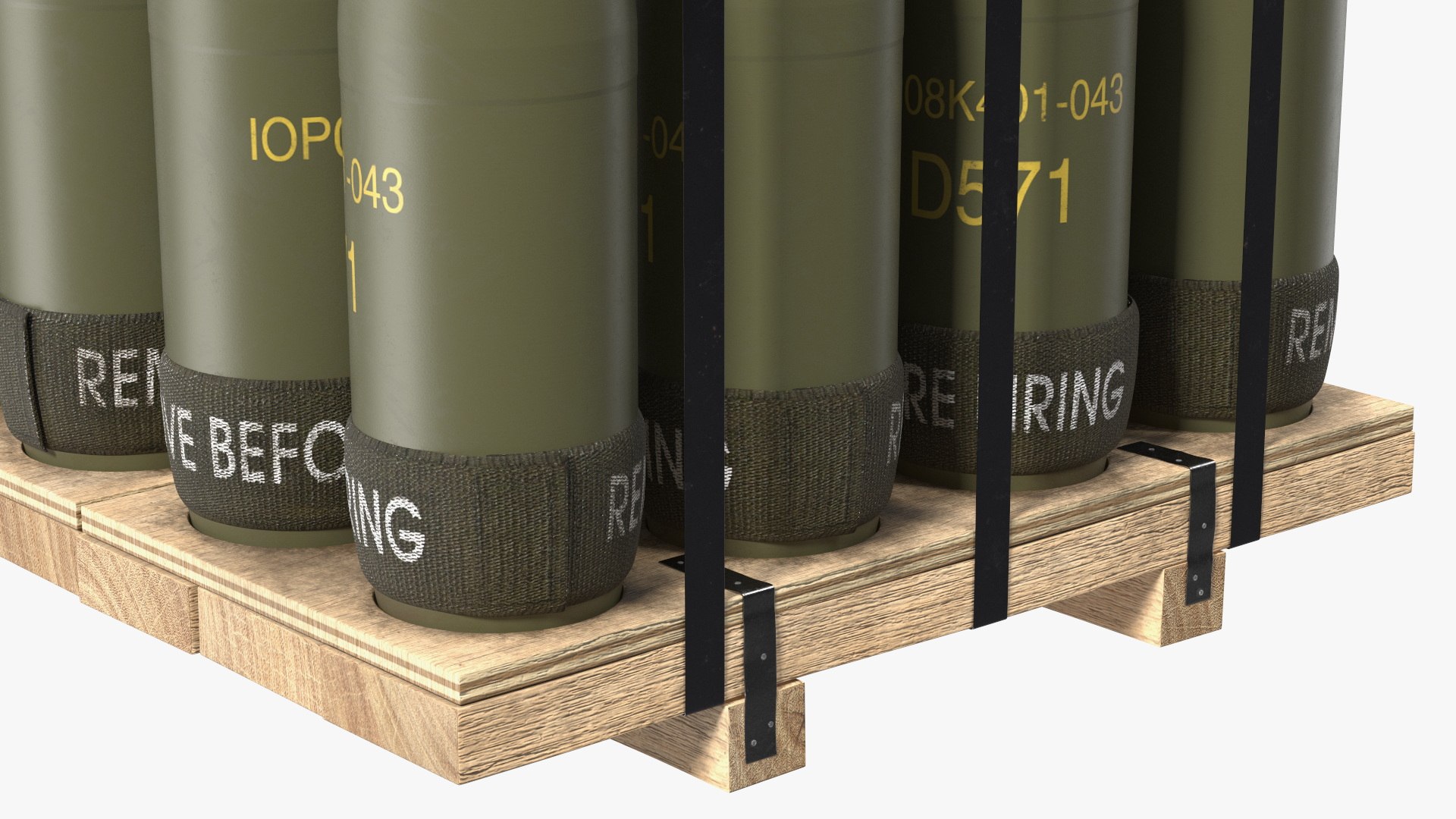 Military Mortar Shells 155mm In Two Sided Pallet 3D Model - TurboSquid ...