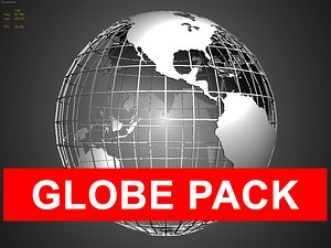 3d model pack globes