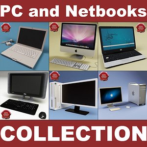 3d desktop pc notebooks model