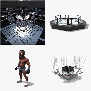 3D Set of 3d fight models