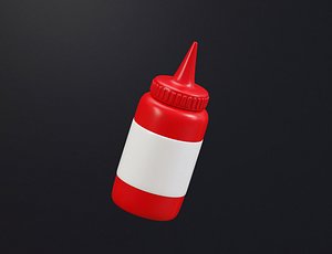 Ketchup Plastic Bottle 3D model