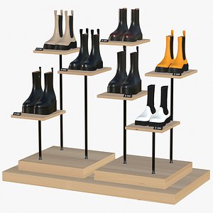 3D Shoe Store Stand