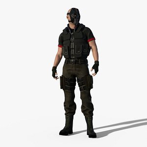 Renegade Soldier Rigged Animated Low-poly