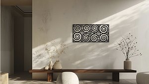 3D Elegant Swirls Wall Decor Art Panel Vector 3D Print