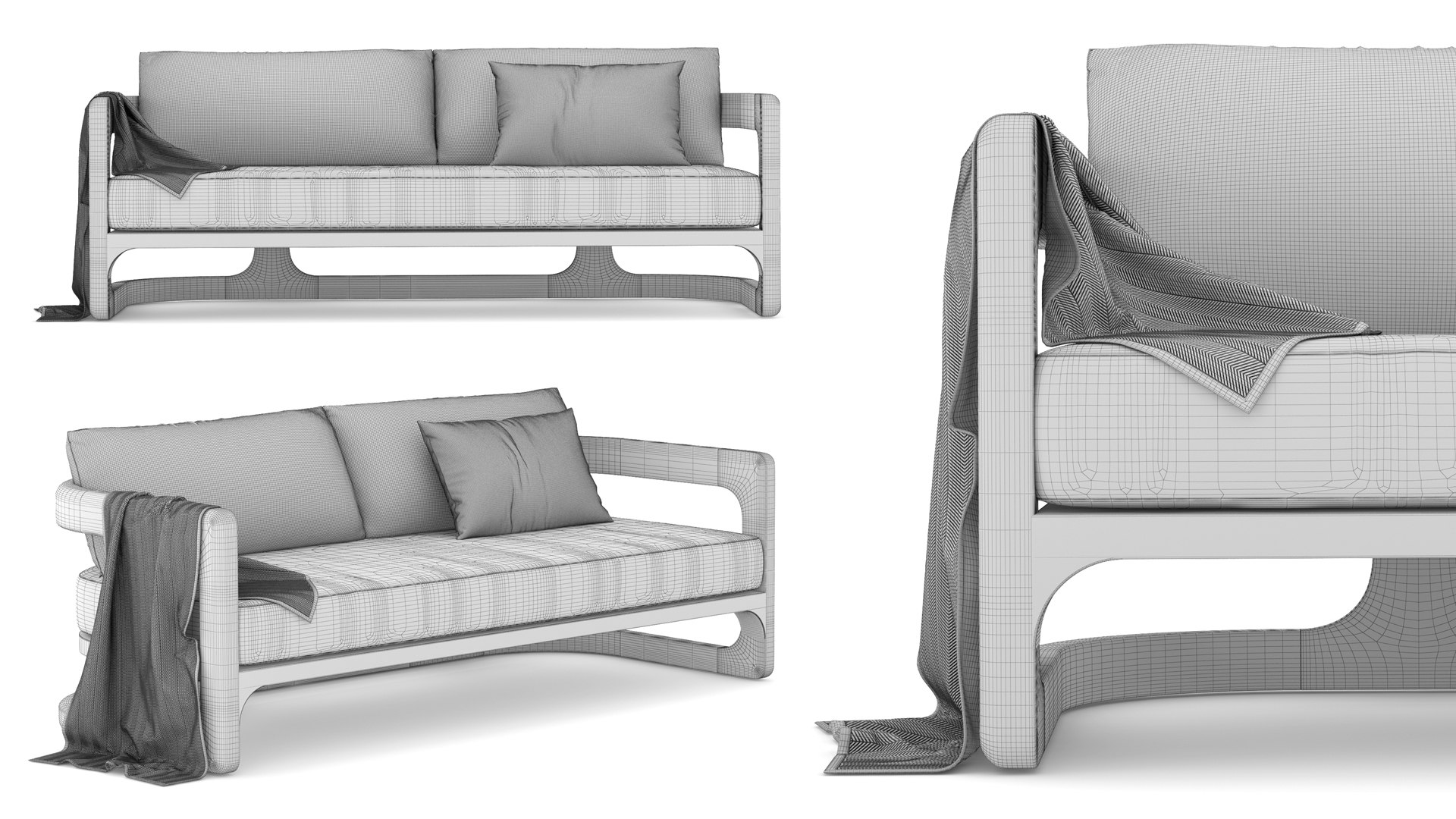 RH Outdoor Cassale collection 3D model TurboSquid 1997732