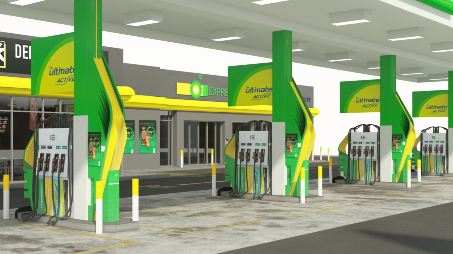 Bp Garage Shop Franchise 3D Model TurboSquid 1324331