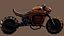 Post Apocalyptic Demon Motorcycle Game Ready 3D Model
