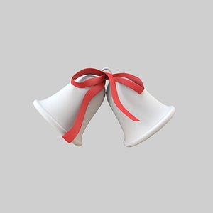 Christmas Bell white 3D