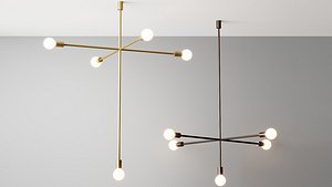 Cross Kick Pendant 3D model