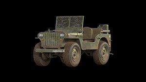 jeep willys us army 3D