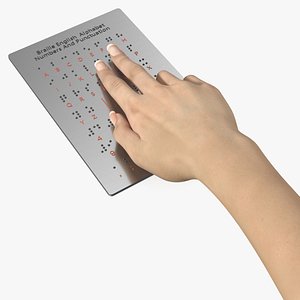 Braille Alphabet Board with Hand
