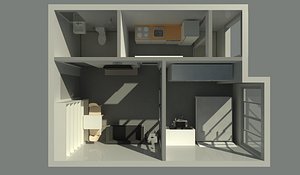 Simple room by REVIT 25R02 3D model