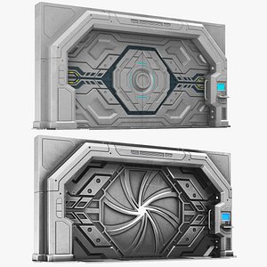 Detailed Three Sci Fi Doors
