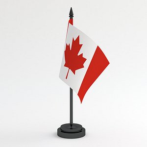 3D Table Flag Canada model