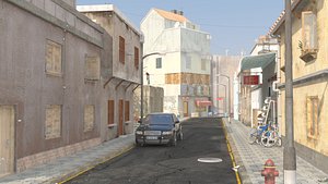 town street scene 3D model