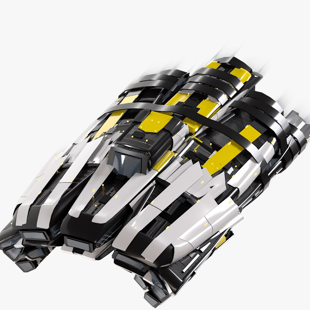 3D Lowpoly Sci Fi Spaceship Space Craft Air Vehicle 23 model ...