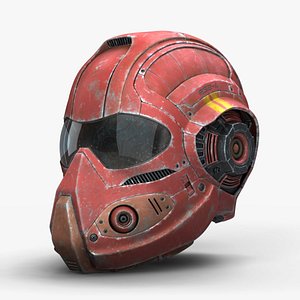 cyborg helmet 3d model