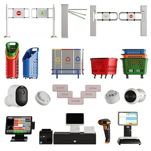 3D Store Environment Set