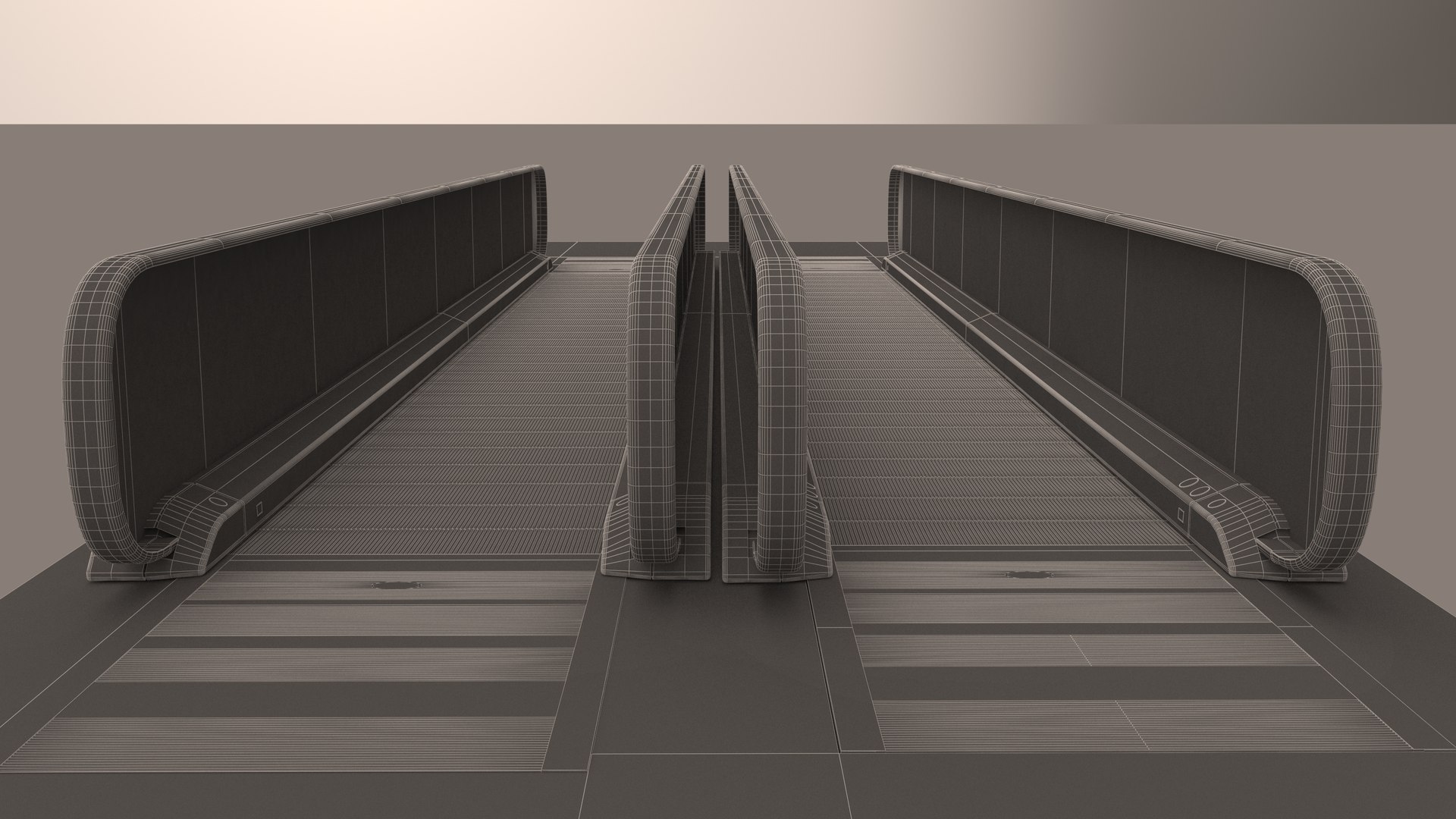 Double Moving Walkway 3D Model - TurboSquid 1866267