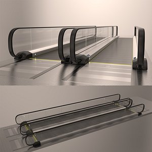 Double Moving Walkway 3D model