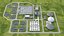 Modern Water Treatment Plant PBR 3D model