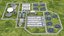 Modern Water Treatment Plant PBR 3D model