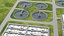 Modern Water Treatment Plant PBR 3D model