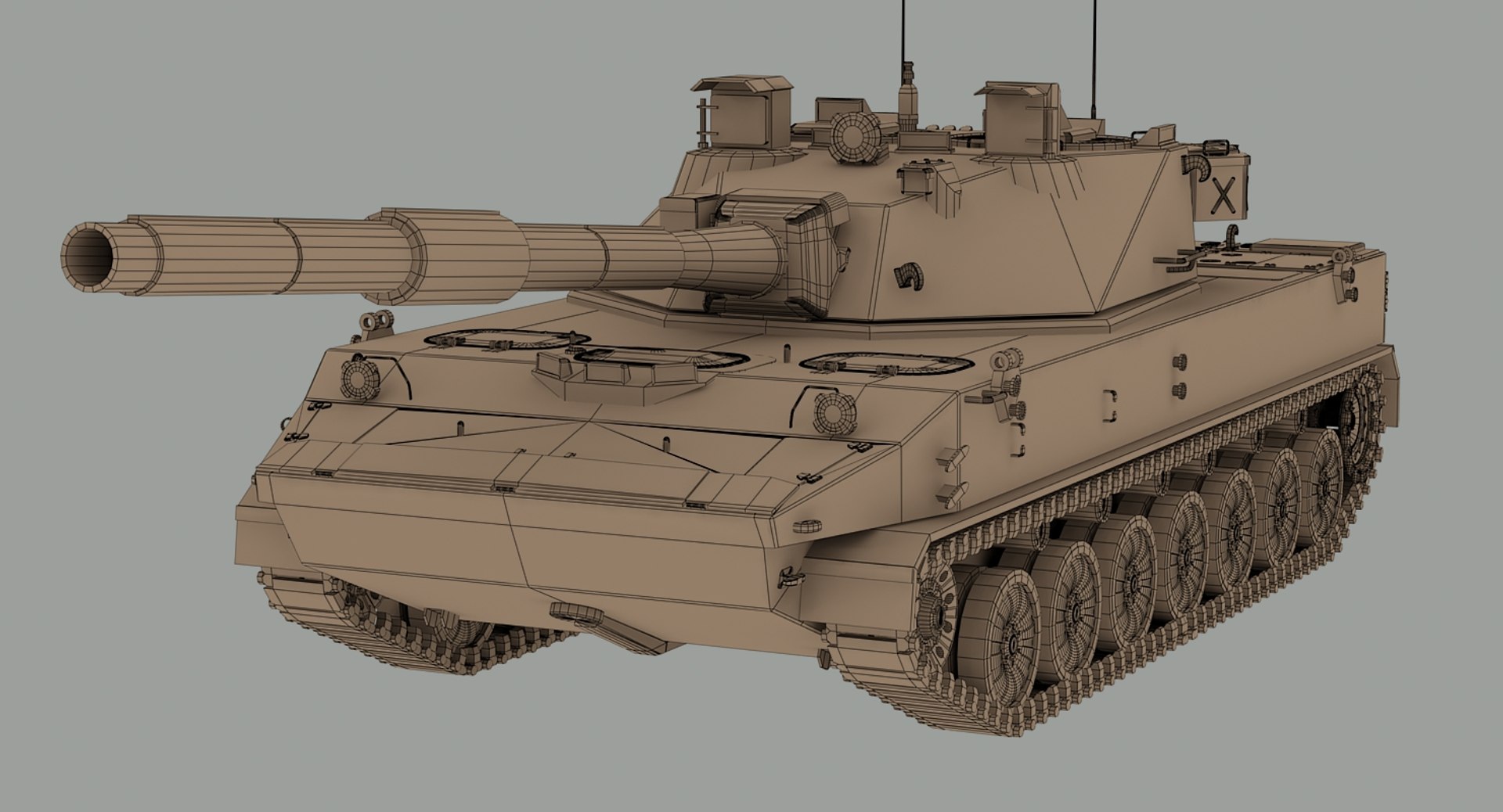 3d model of 2s25 sprut russian