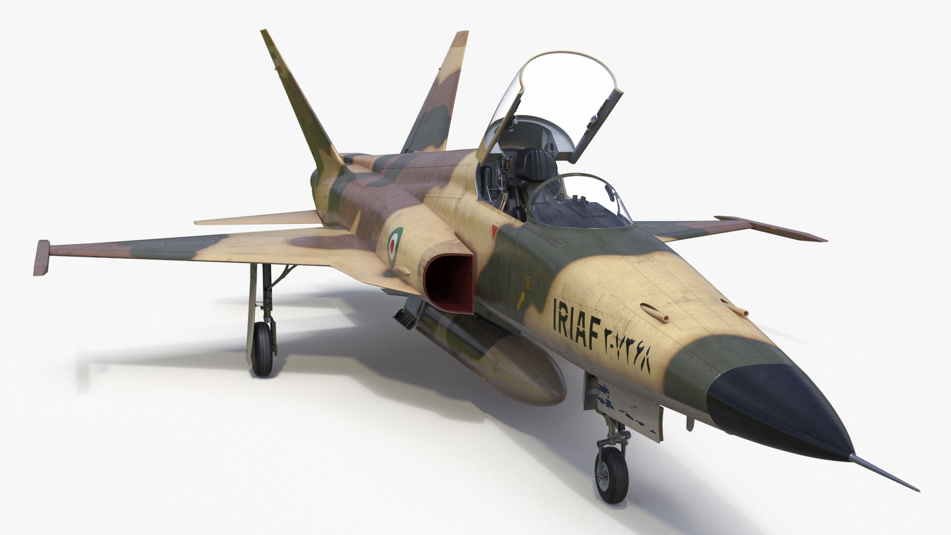 Iranian HESA Saeqeh Fighter Aircraft Rigged 3D model preview