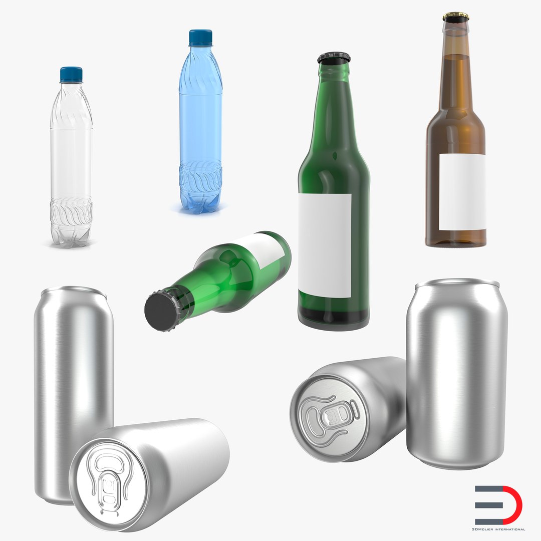 Bottles 3D Models Collection 3 3D model preview
