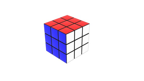 3D model Making Flag Of Italy With Rubiks Cube