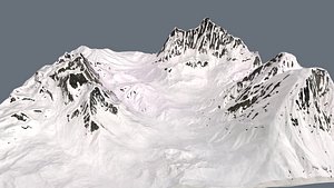 3D model snow valley