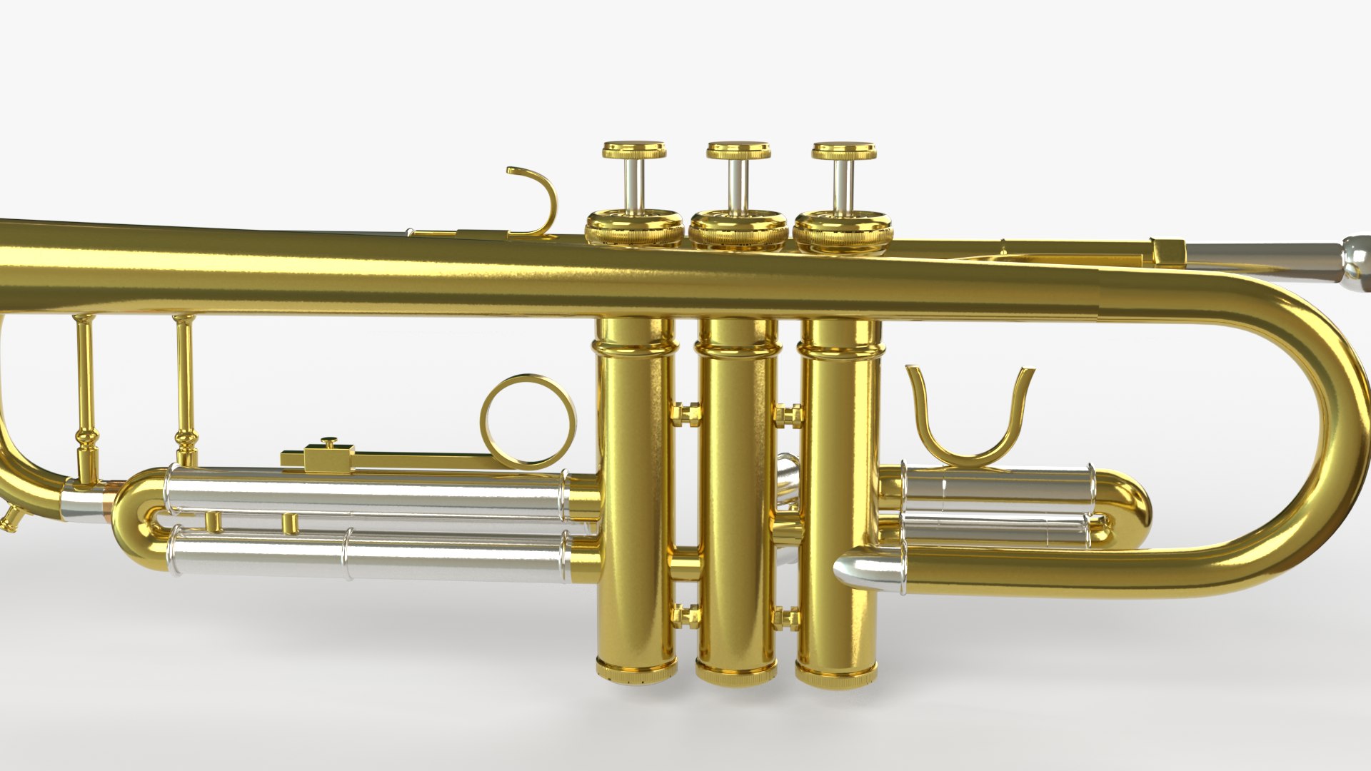 3D Model Trumpet Three Materials Brass Copper And Silver - TurboSquid ...
