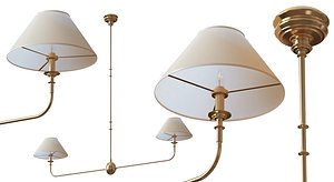 Piaf Large Two Light Linear Pendant 3D model