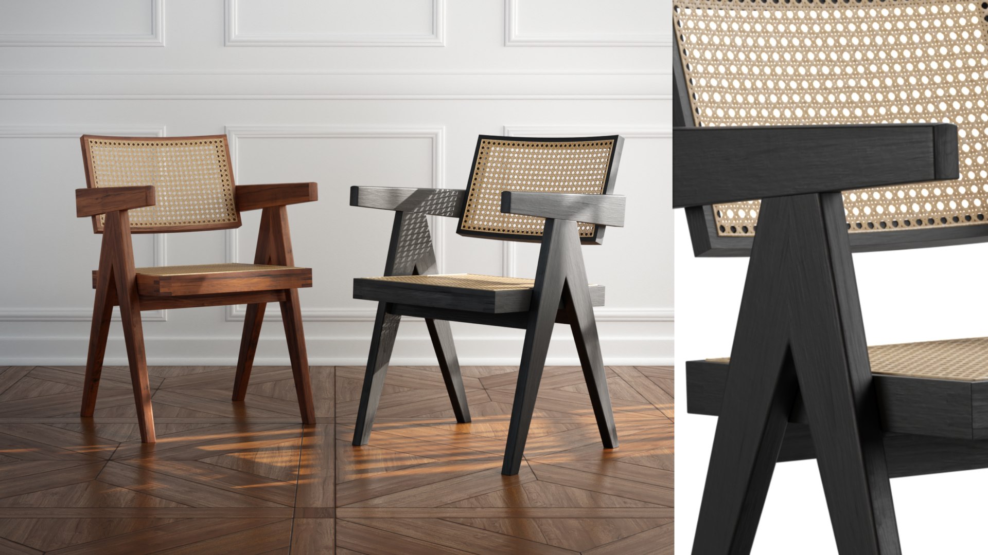 Pierre Jeanneret Office Chair 3D Model TurboSquid 1998995