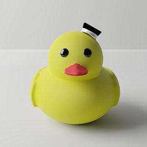 Rubber Duck with hat4 3D