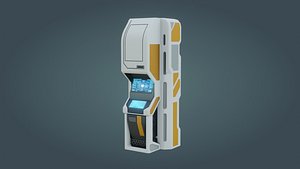 Sci-Fi Computer - Low Poly - Game Ready - PBR