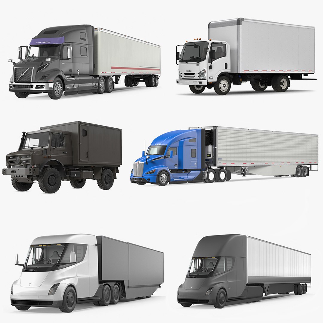 Cargo Trucks Collection 3 3D model preview