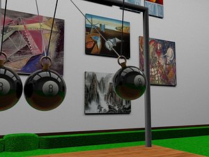 newton pendulo 3D