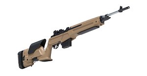 3D model springfield m1a loaded
