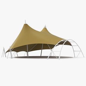 Tensile Fabric Tent Khaki 3D